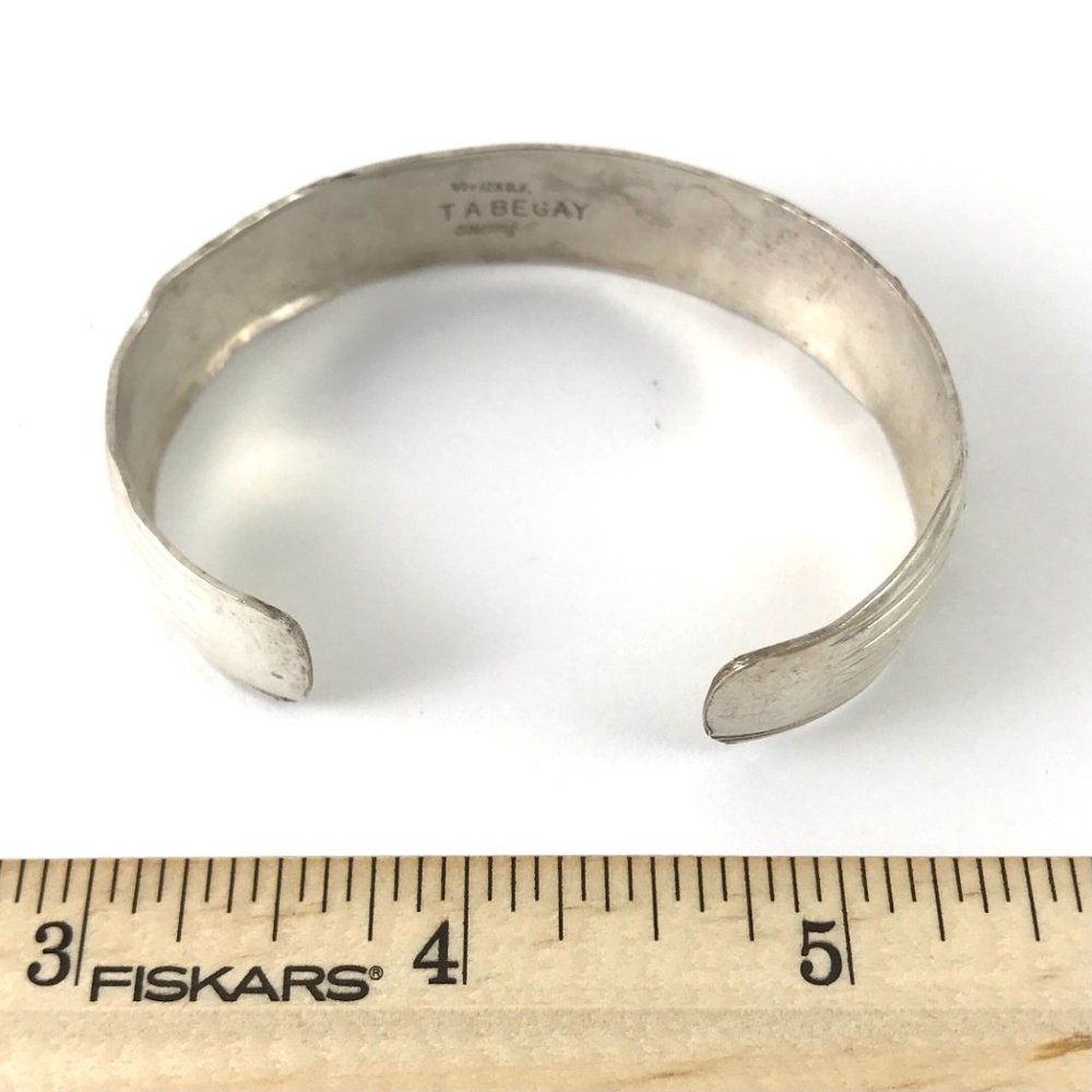 Signed T A Begay Sterling Silver 12K Gold Filled Native Bracelet - Picture 3 of 3